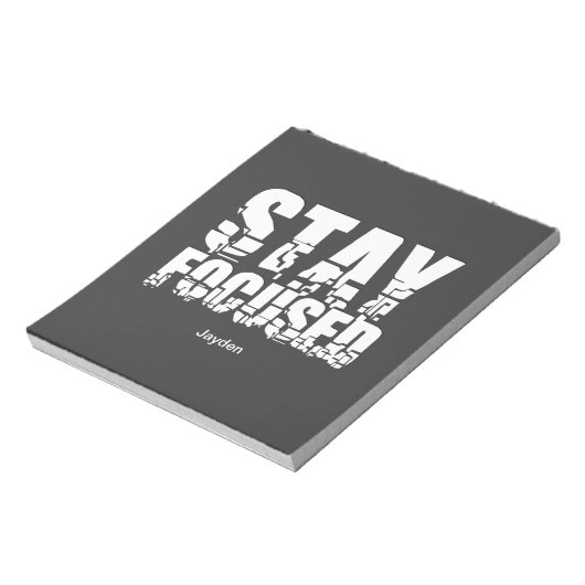 Bloc-note Restez focalisé Motivational Phrase avec la typogr (Tourné)