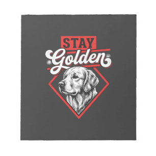 Bloc-note Restez Golden Retriever doré