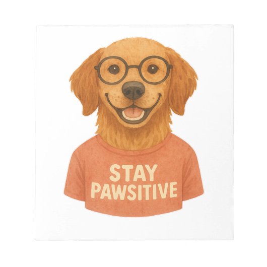 Bloc-note Restez Pawsitive (Devant)