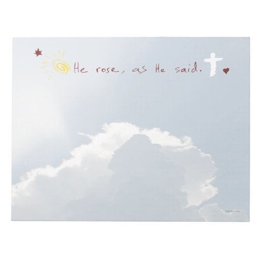 Bloc-note Résurrection de Pâques Il Est Ressuscité Jésus Ros (Devant)