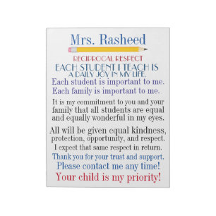 Bloc-note Retour à l'engagement scolaire envers les parents