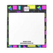 BLOC-NOTE RETRO 80S FORME MOTIF ENTREPRISE LOGO (Devant)