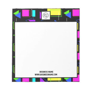 BLOC-NOTE RETRO 80S FORME MOTIF ENTREPRISE LOGO