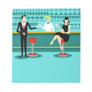 Bloc-note Retro Cocktail Lounge Notepad
