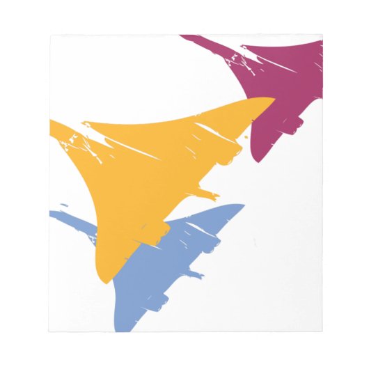 Bloc-note Retro Concorde Jet Avion Design (Devant)