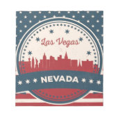Bloc-note Retro Las Vegas Skyline (Devant)