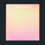 Bloc-note Retro personnalisée Pastel Peach Pink Gradient<br><div class="desc">Bloc-notes Retro Pastel Peach Pink</div>