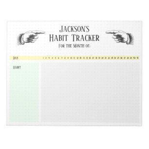 Bloc-note Retro Pointing Hands Habit Tracker