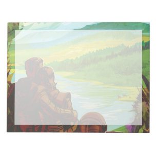 Bloc-note Retro Space Travel Poster-Une mission de science d