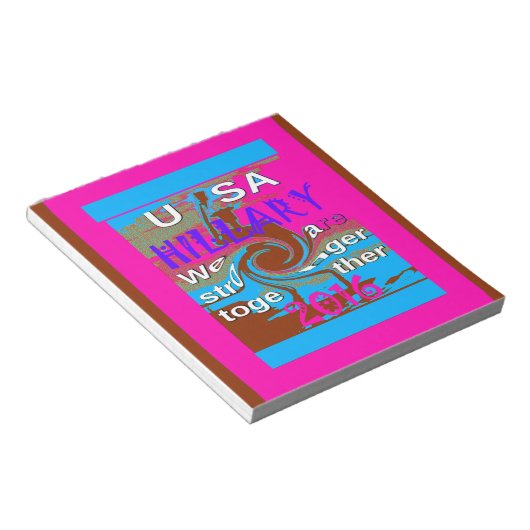 Bloc-note Retro USA Stronger Together Abstrait Art Print (Incliné)