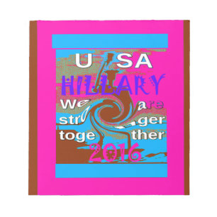 Bloc-note Retro USA Stronger Together Abstrait Art Print