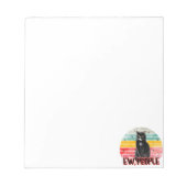 Bloc-note Retro Vintage Chat Noir Ew (Devant)