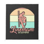 Bloc-note Retro Vintage Lineman (Devant)