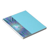 Bloc-note Rêve de Fleur Violette Bleue Art Fractal Abstrait (Incliné)