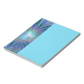 Bloc-note Rêve de Fleur Violette Bleue Art Fractal Abstrait (Tourné)