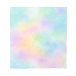 Bloc-note Rêve pastel à l'aquarelle – Dégradé arc-en-ciel do