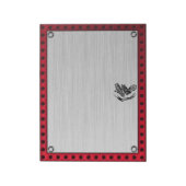 Bloc-note Revêtement métallique brossé Vélo à tête (Tourné)