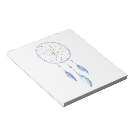 Bloc-note Rêveuse aquarelle avec 3 plumes (Incliné)