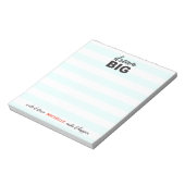 Bloc-note Rêvez grand, écrivez-le, faites-le arriver, person (Tourné)