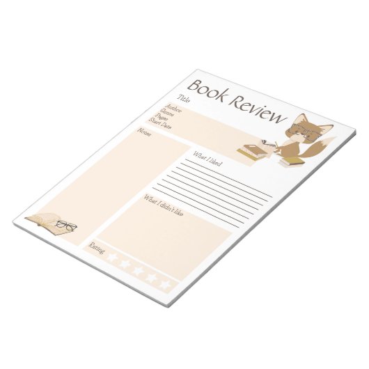 Bloc-note Revue de livre Reading Fox (Incliné)