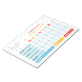 Bloc-note Reward Chart Music Exercice Étoiles Colorées (Incliné)