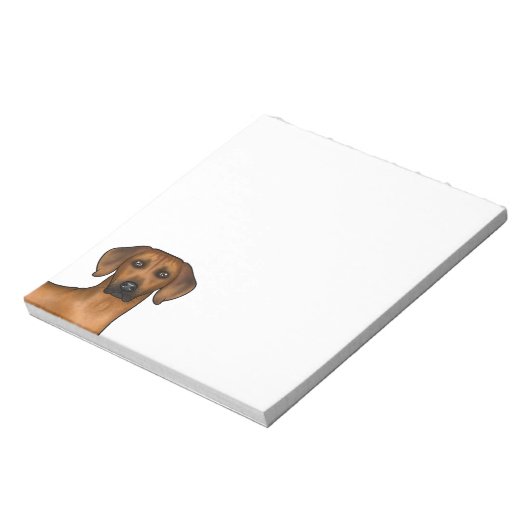 Bloc-note Rhodesian Ridgeback Brown Africain Lion Chien Head (Tourné)