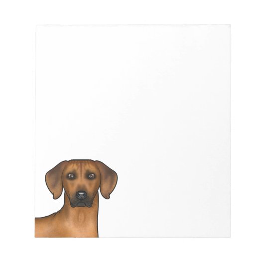 Bloc-note Rhodesian Ridgeback Brown Africain Lion Chien Head (Devant)