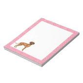 Bloc-note Rhodesian Ridgeback Chien Love Coeur Motif rose (Tourné)