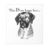 Bloc-note Rhodesian Ridgeback Happy Face (Devant)