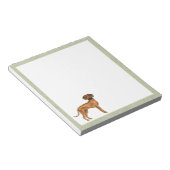 Bloc-note Rhodesian Ridgeback mignon Chien Lion Africain Ver (Incliné)