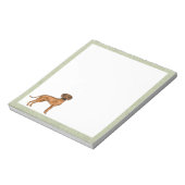 Bloc-note Rhodesian Ridgeback mignon Chien Lion Africain Ver (Tourné)