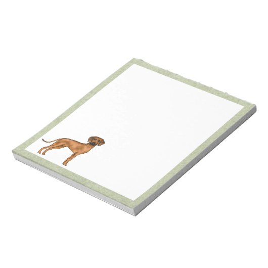 Bloc-note Rhodesian Ridgeback mignon Chien Lion Africain Ver (Tourné)