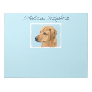 Bloc-note Rhodesian Ridgeback Painting - Original Dog Art No