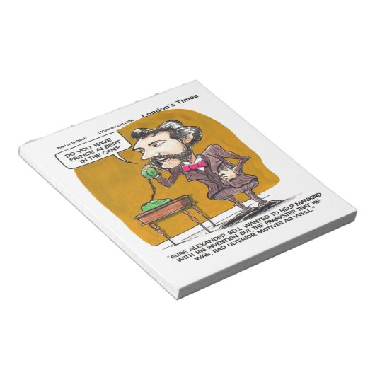 Bloc-note Rick London Funny Alexander Bell Téléphone Prank (Incliné)