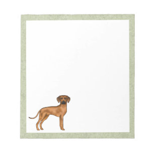 Bloc-note Ridback Rhodésien Chien Lion Africain Mignon Vert
