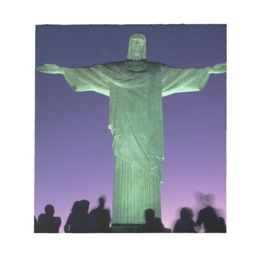 Bloc-note Rio de Janeiro, Brésil. la statue du Christ sur (Devant)
