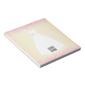 Bloc-note Robe de Mariage Modèle (Incliné)