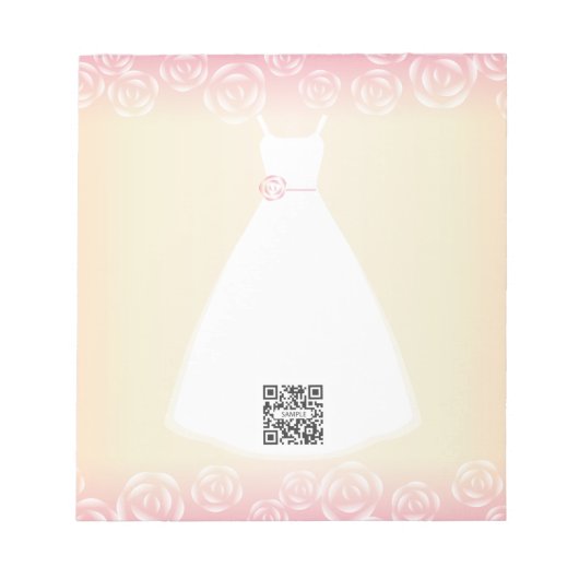 Bloc-note Robe de Mariage Modèle (Devant)