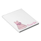 Bloc-note Robe Fille Fleur Rose Robe Fête de Mariage Cadeau (Incliné)
