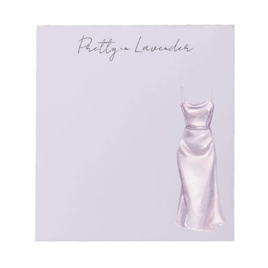Bloc-note Robe Violette Lavande (Devant)