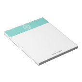 Bloc-note Robin Oeuf Wht Grille Grecque Cadre Rnd Initial Mo (Incliné)