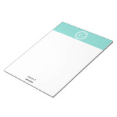 Bloc-note Robin Oeuf Wht Grille Grecque Cadre Rnd Initial Mo (Incliné)