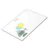 Bloc-note Robot mignon avec ballons pour enfants (Incliné)