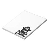 Bloc-note Robot Skull & Crossbones Pirate Silhouette (Tourné)