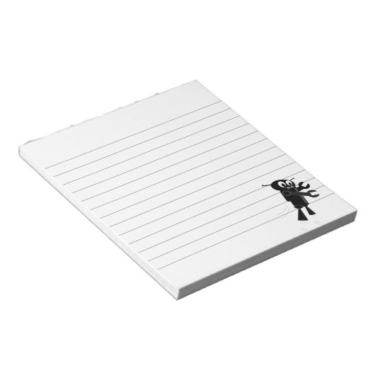 Bloc-note Robot volant noir sur mesure (Incliné)