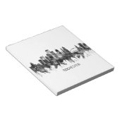 Bloc-note Rochester New York Skyline BW (Incliné)