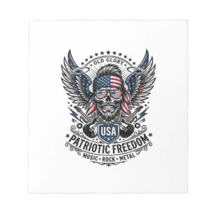 Bloc-note Rocker du bandana patriotique Méta musique Old Glo