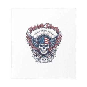 Bloc-note Rocker du bandana patriotique Méta musique Old Glo