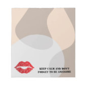 Bloc-note Romantic chic luxe red lips (Devant)