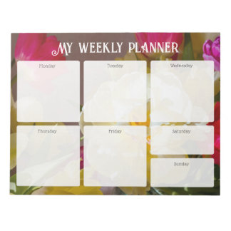 Bloc-note Romantic Floral Weekly Planner